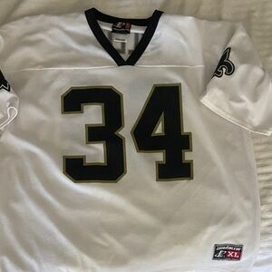 Logo Athletic White Jersey with Black and Red Patch